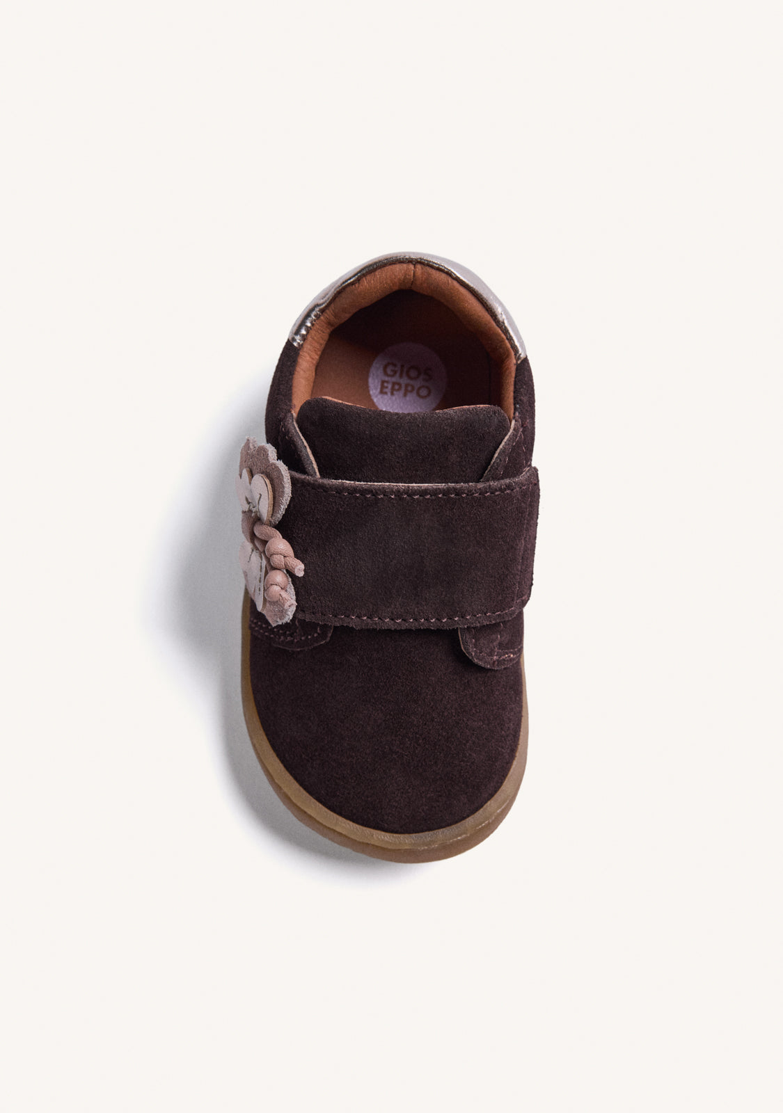 BROWN BAREFOOT LEATHER SNEAKERS WITH SHINE