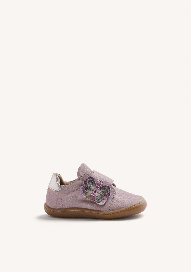 PINK BAREFOOT LEATHER SHINY SNEAKERS