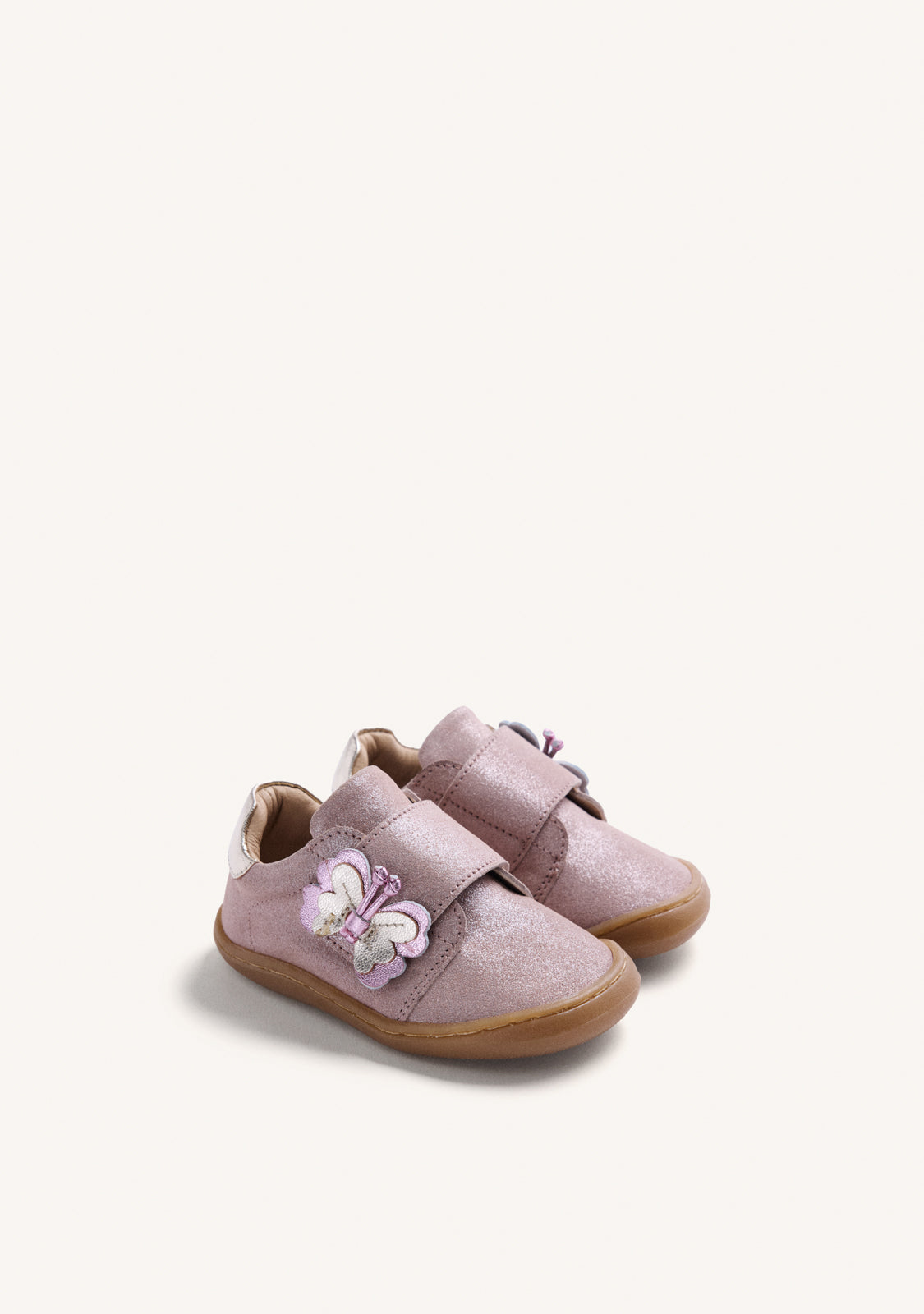 PINK BAREFOOT LEATHER SHINY SNEAKERS