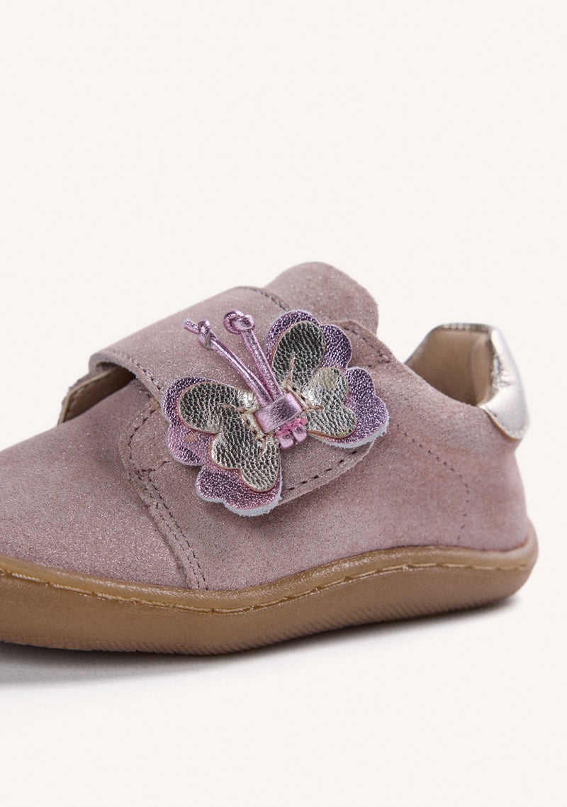 PINK BAREFOOT LEATHER SHINY SNEAKERS