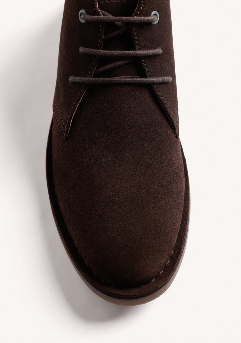 BROWN SAFARI LEATHER ANKLE BOOTS