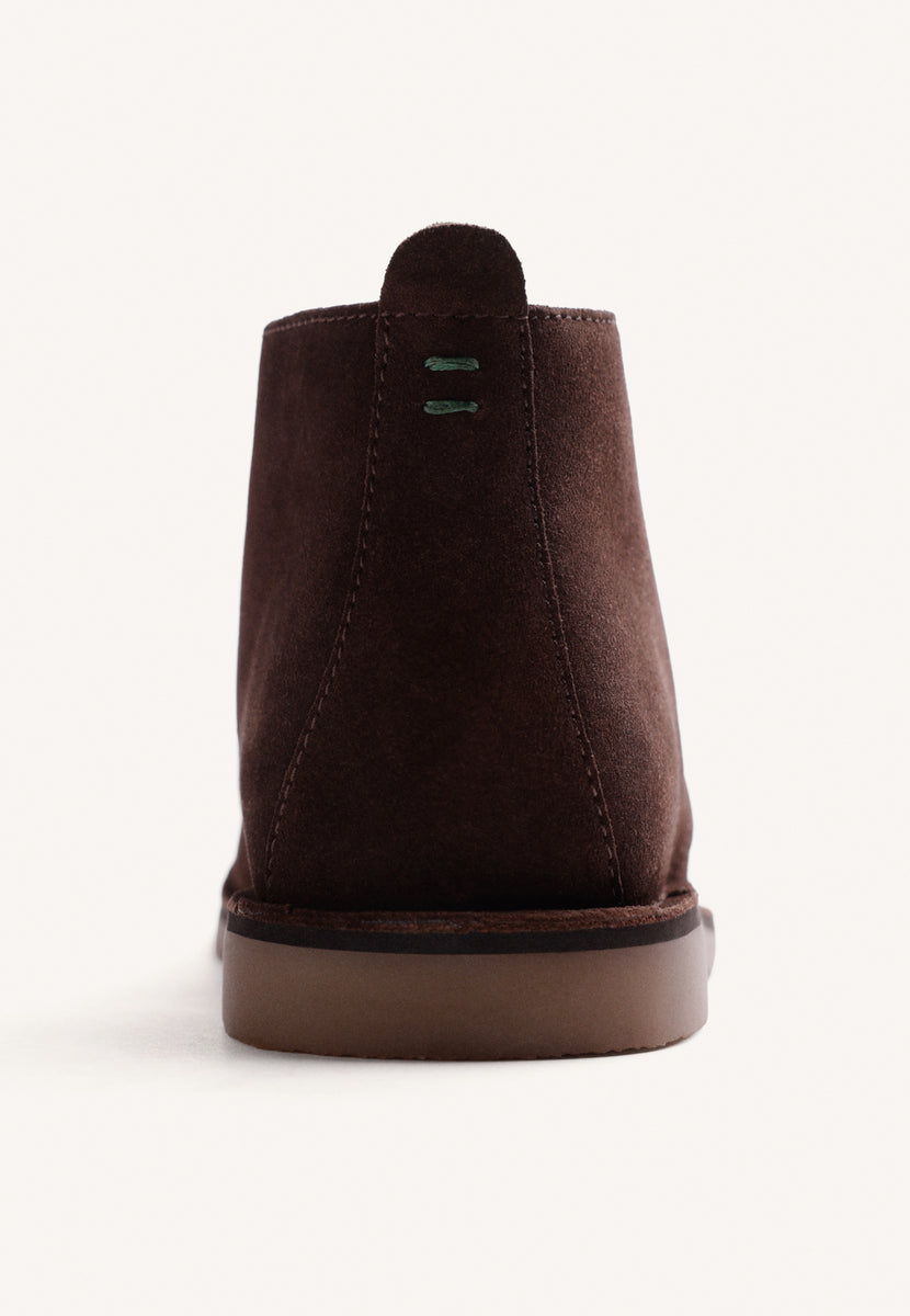 BROWN SAFARI LEATHER ANKLE BOOTS