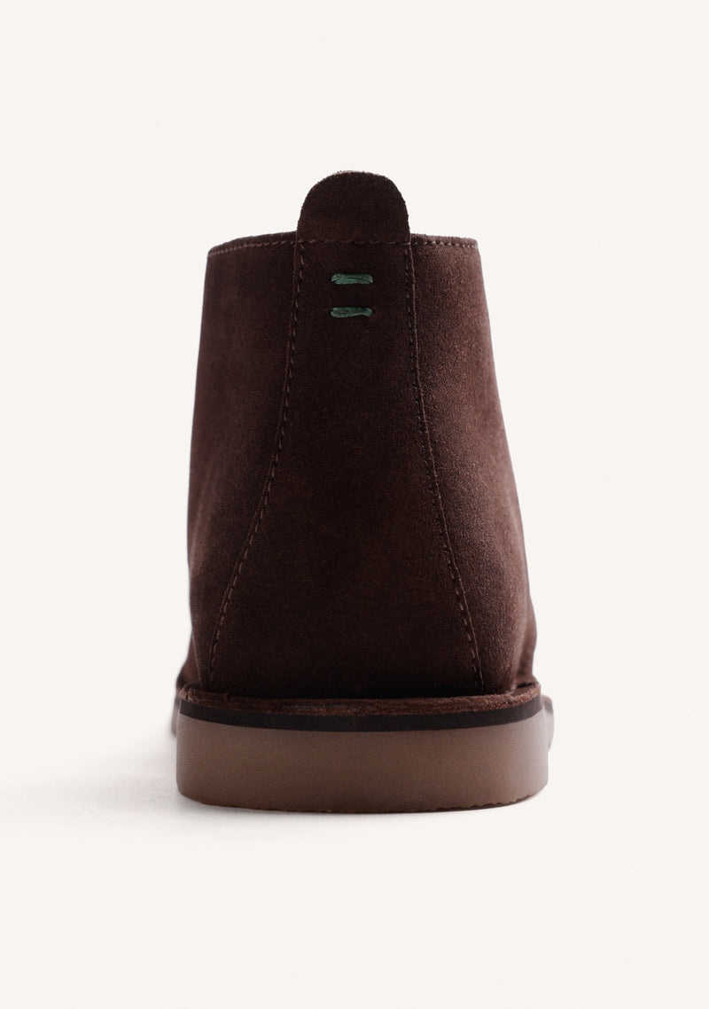 BROWN SAFARI LEATHER ANKLE BOOTS
