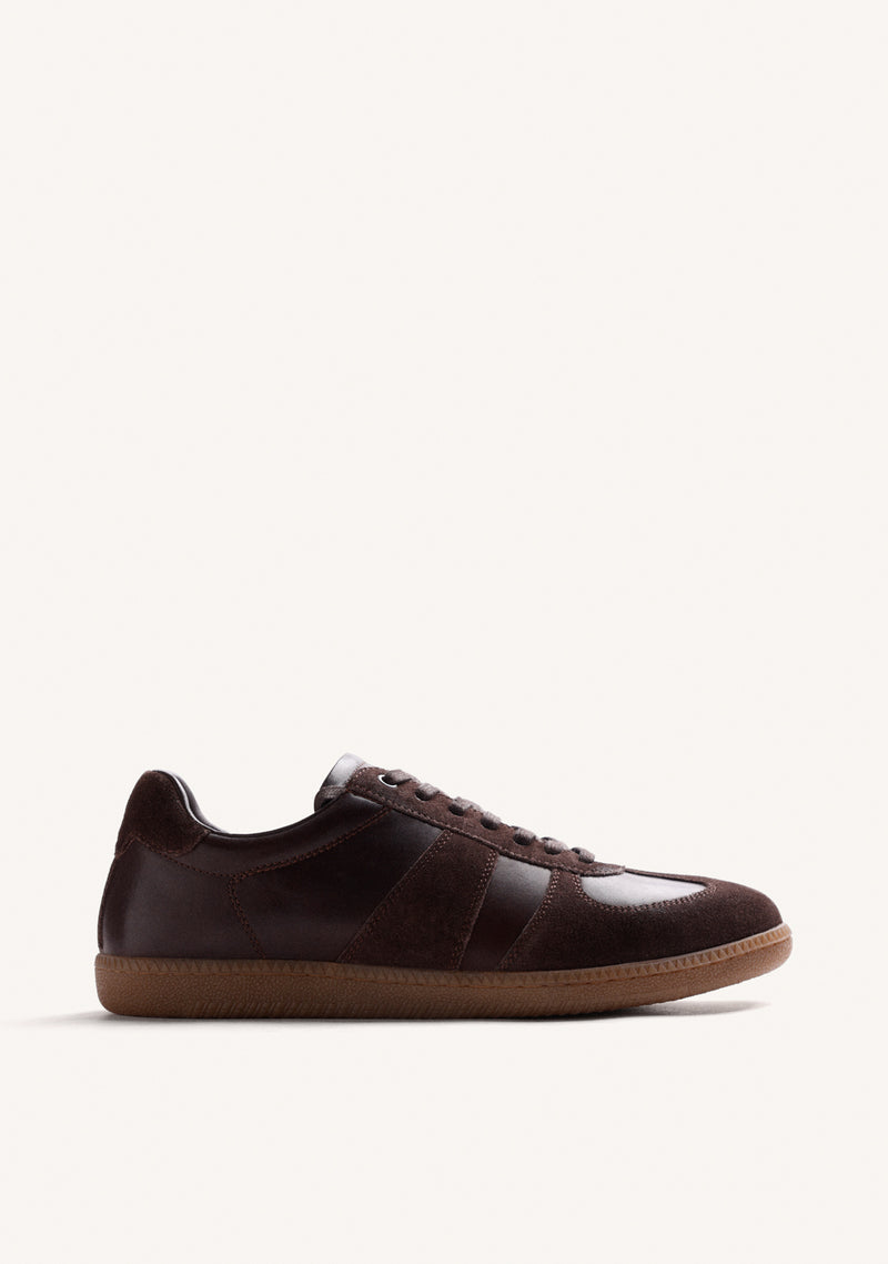 BROWN LEATHER SNEAKERS