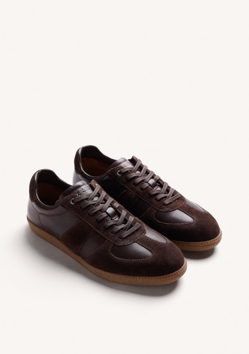 BROWN LEATHER SNEAKERS
