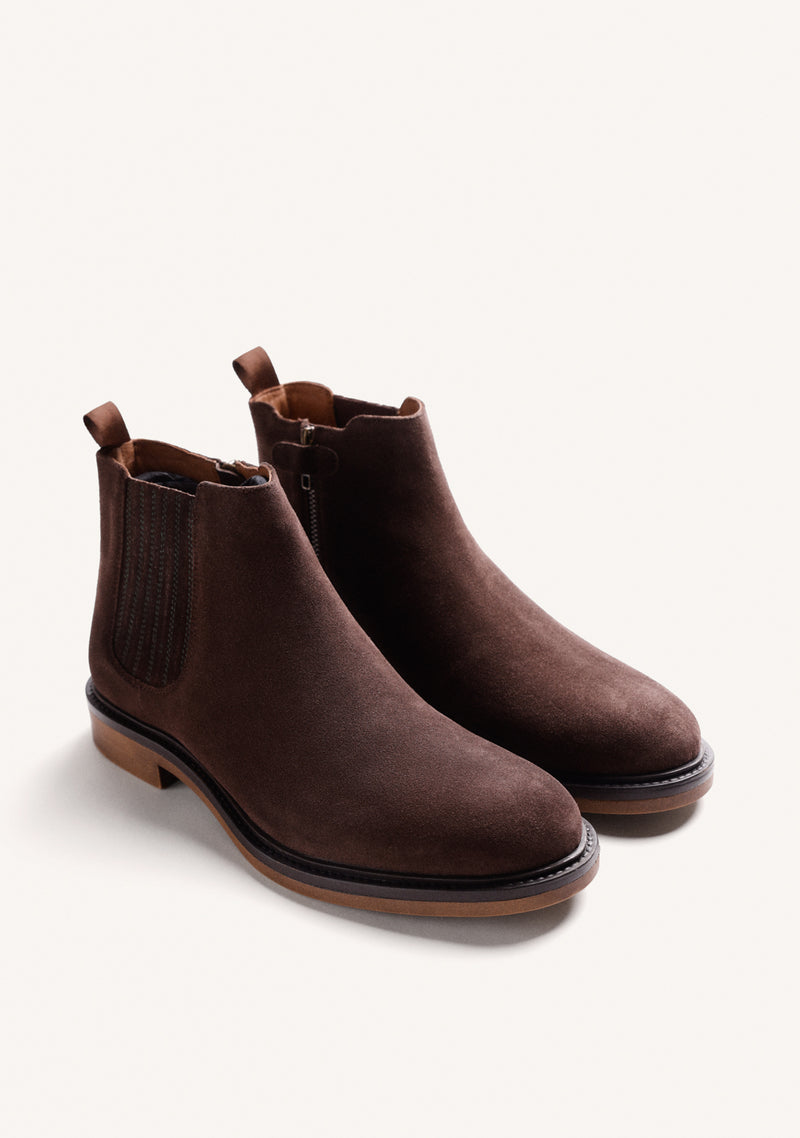 STIVALETTI CHELSEA MARRONI IN PELLE