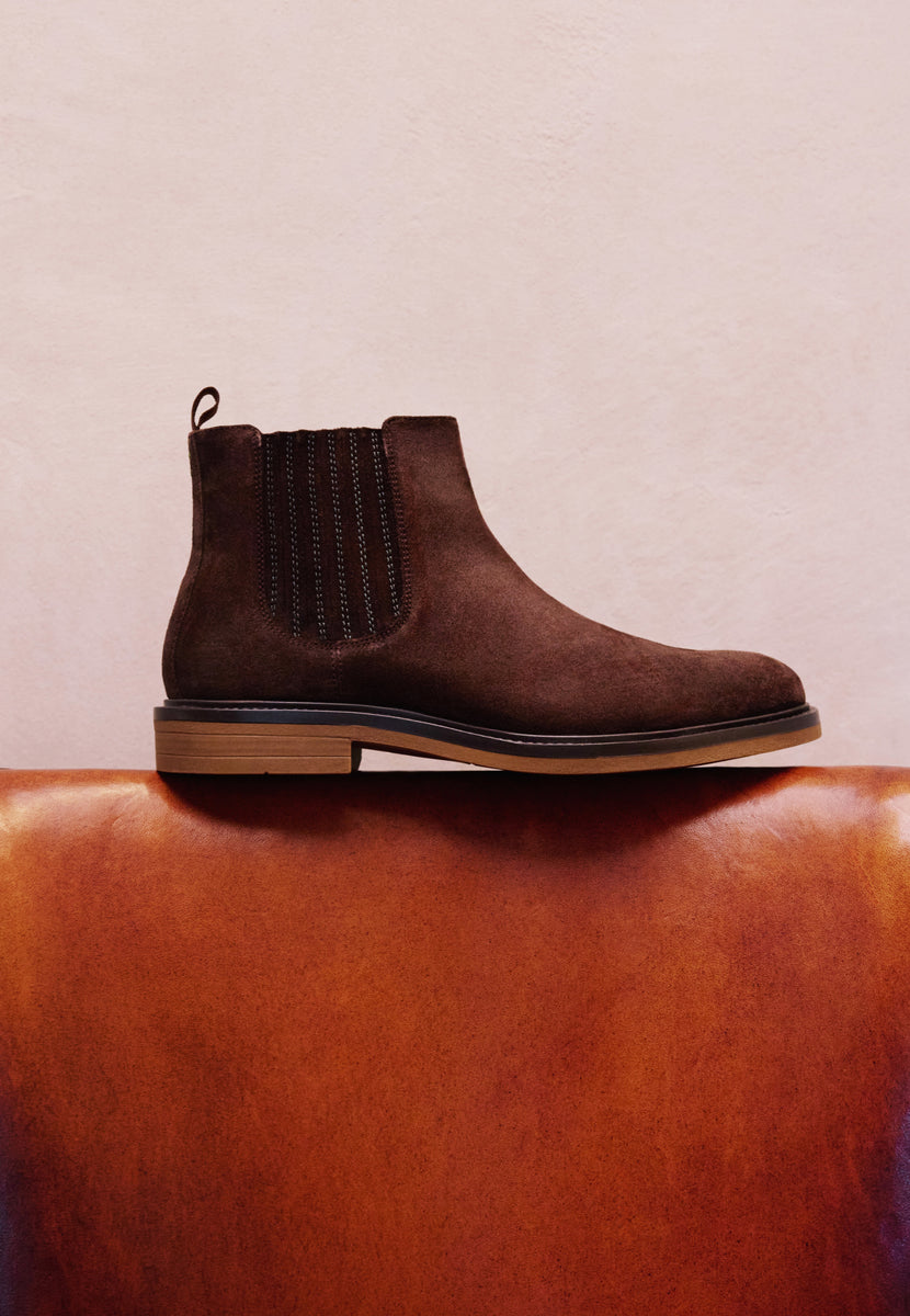 BOTTINES CHELSEA MARRON EN CUIR
