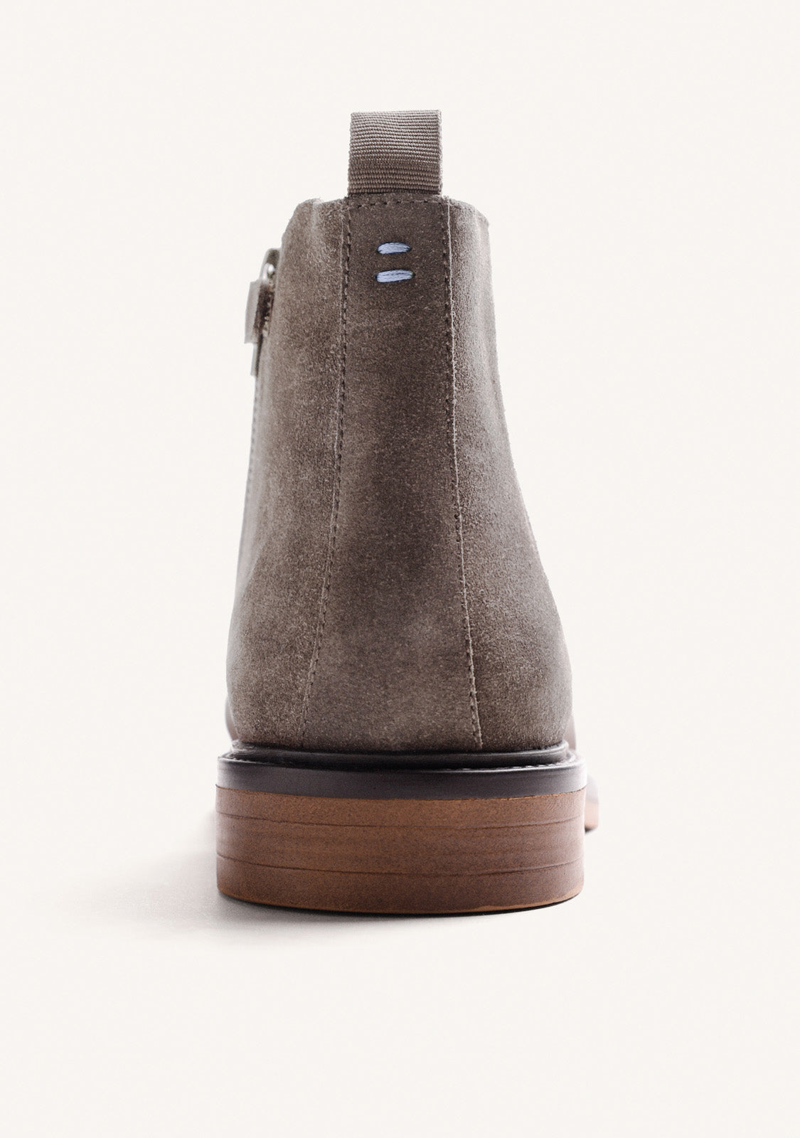 TAUPE CHELSEA LEATHER ANKLE BOOTS
