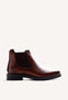 BROWN CHELSEA LEATHER ANKLE BOOTS