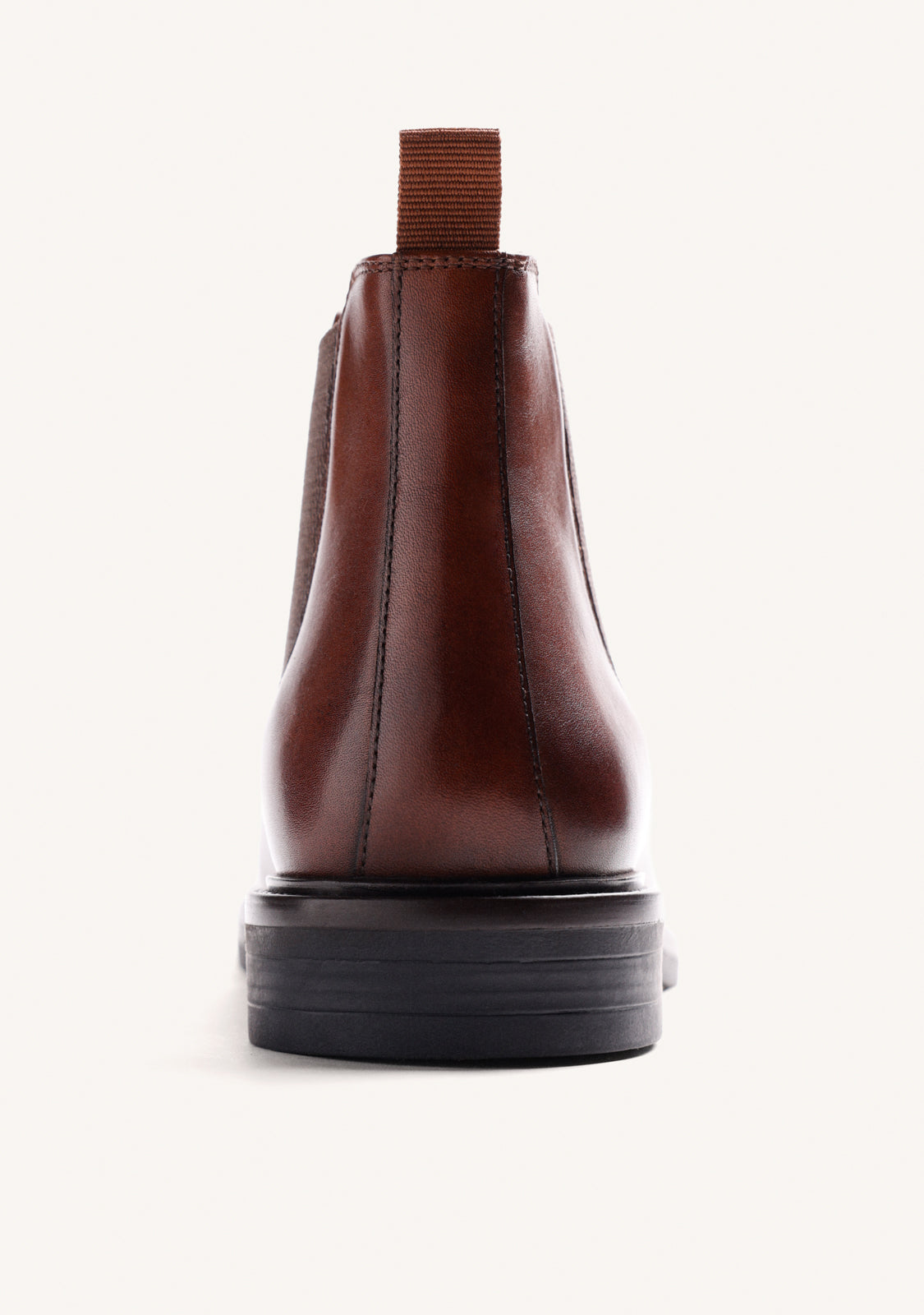 BROWN CHELSEA LEATHER ANKLE BOOTS