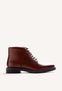 BROWN LEATHER ANKLE BOOTS