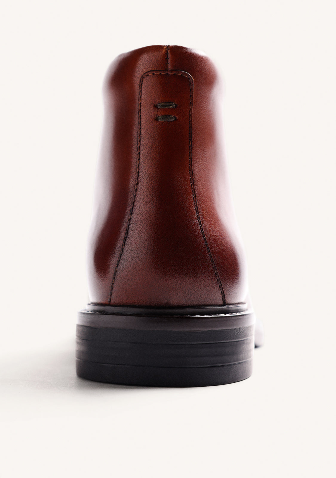 BROWN LEATHER ANKLE BOOTS