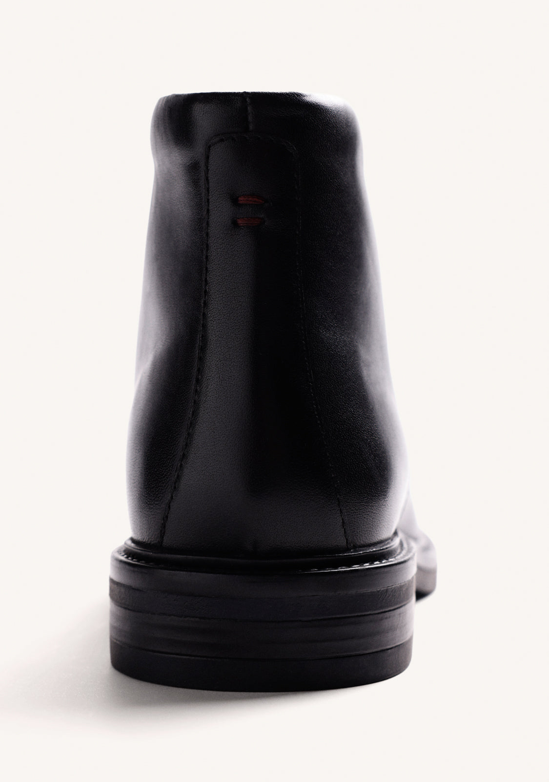 BLACK LEATHER ANKLE BOOTS