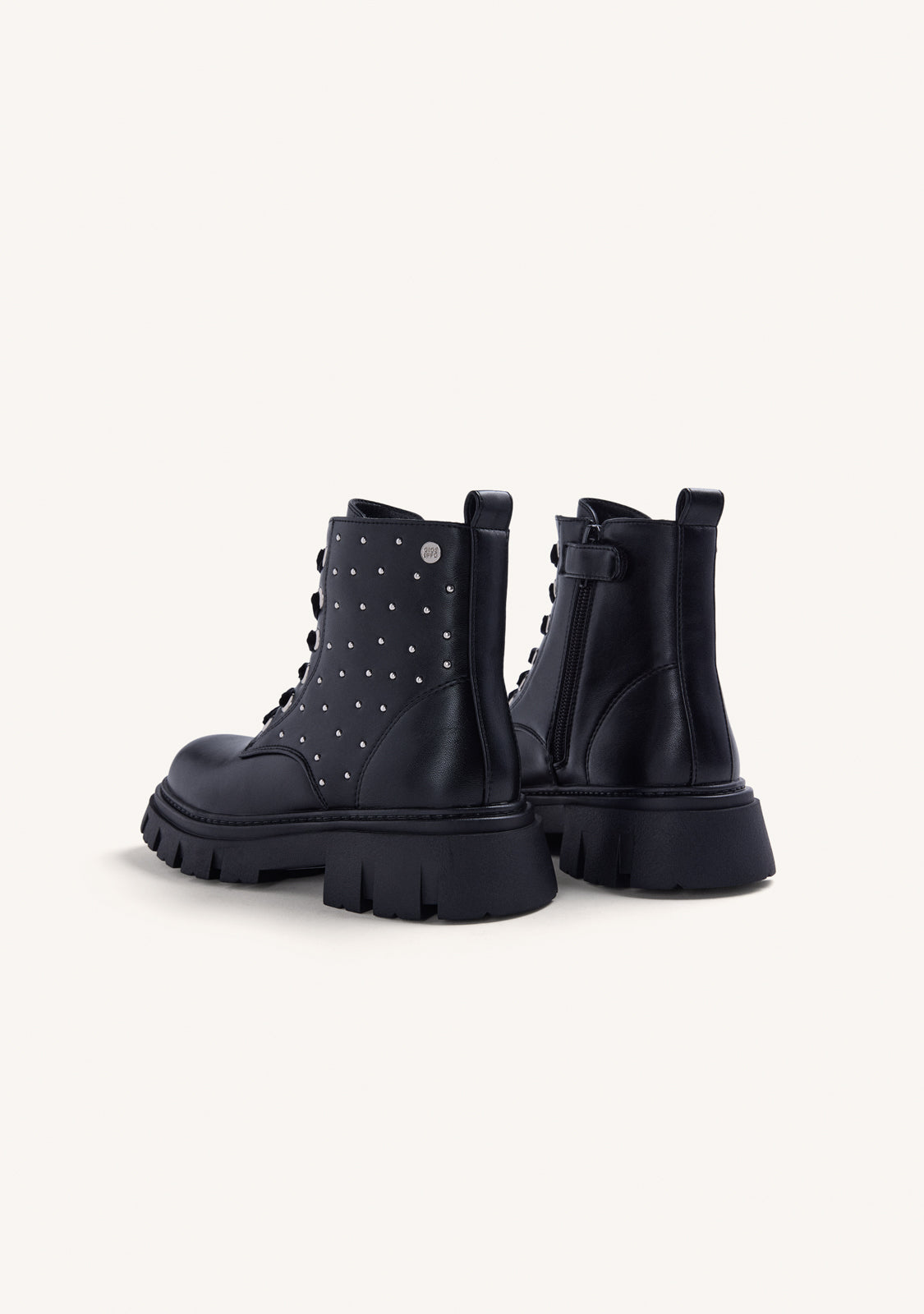 BLACK STUDDED BOOTS