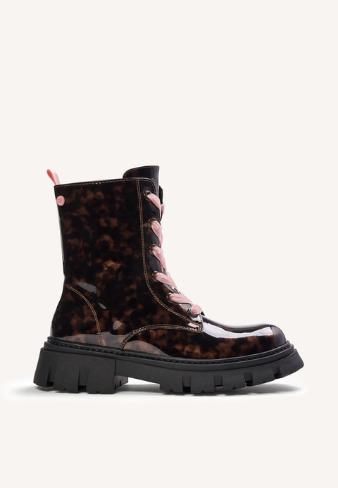 BOTAS MARRONS VERNIZADAS