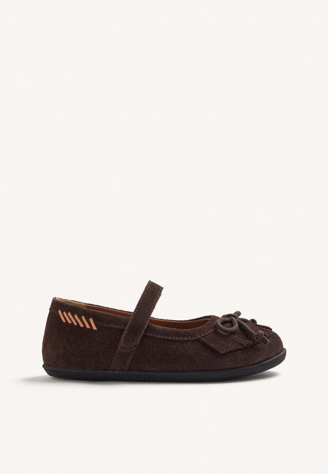 BALLERINES BAREFOOT CHOCOLAT CUIR