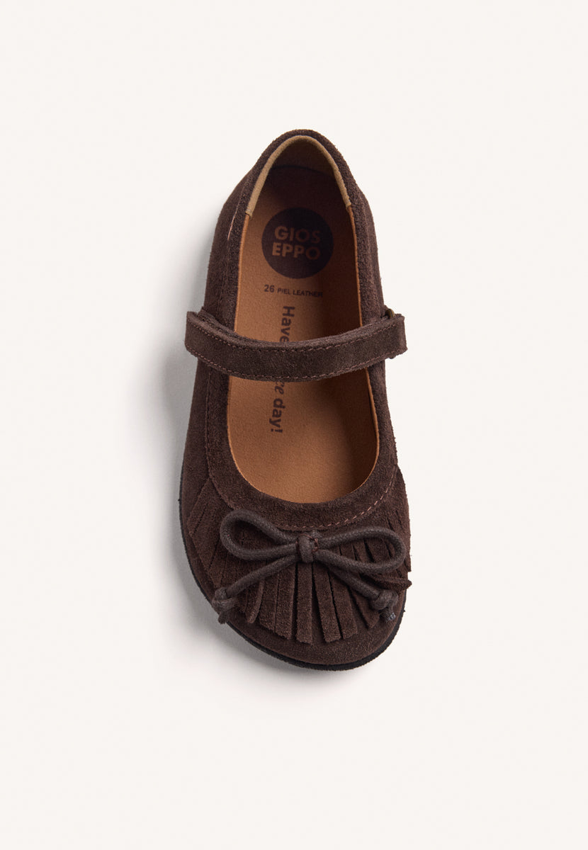 BAREFOOT CHOCOLATE LEATHER BALLET FLATS