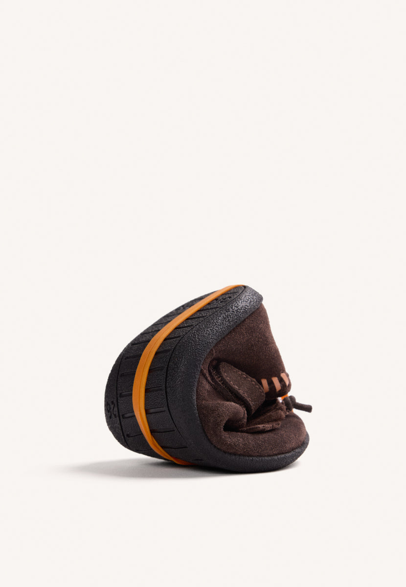 BAREFOOT CHOCOLATE LEATHER BALLET FLATS