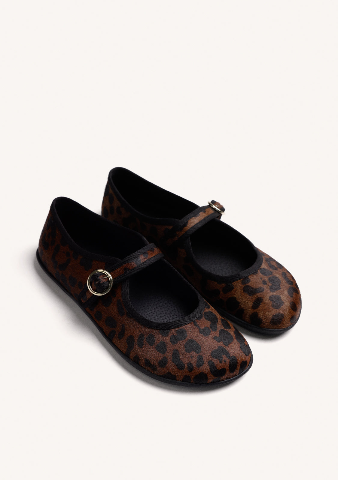 BAREFOOT LEATHER ANIMAL PRINT BALLET FLATS