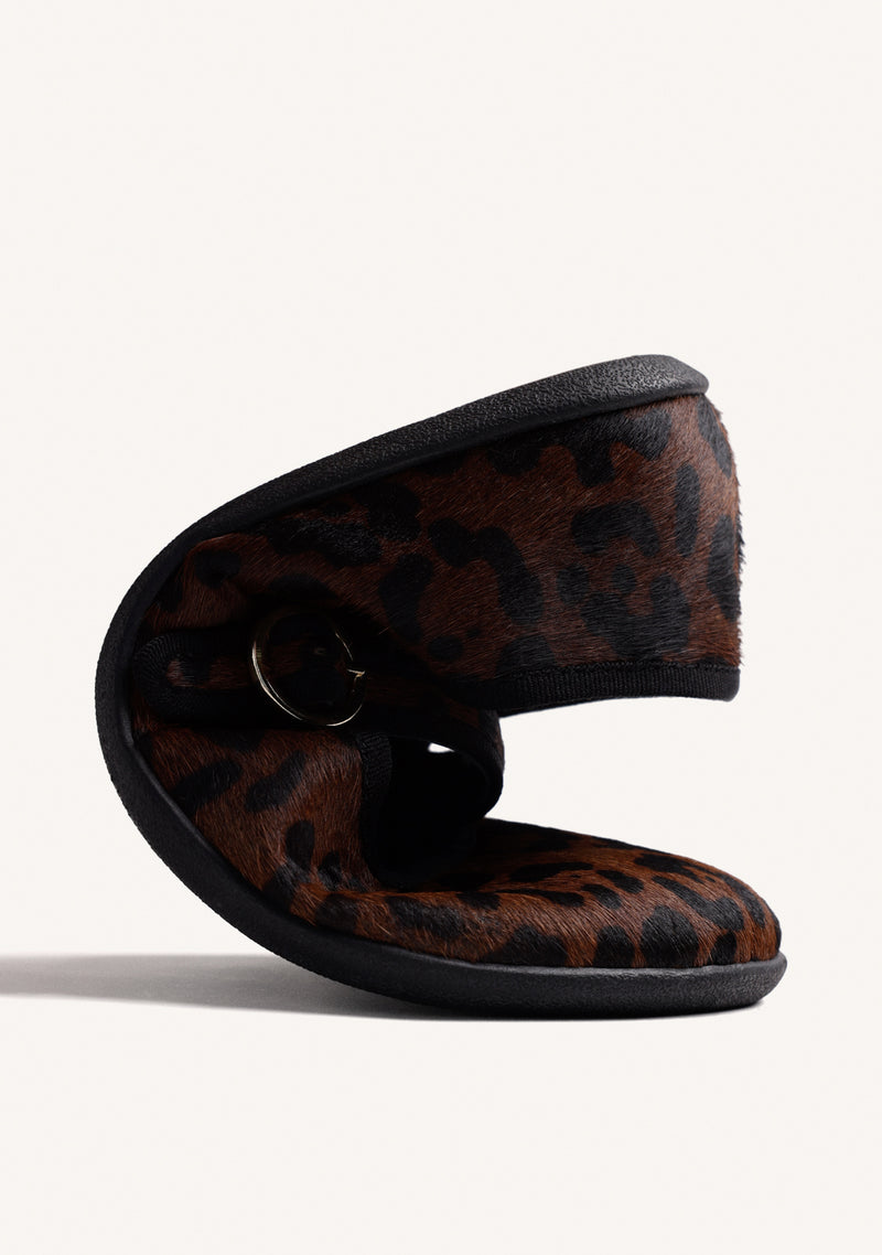 BAREFOOT LEATHER ANIMAL PRINT BALLET FLATS