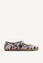 BAREFOOT BALLET FLATS WITH ANIMAL PRINT LEATHER