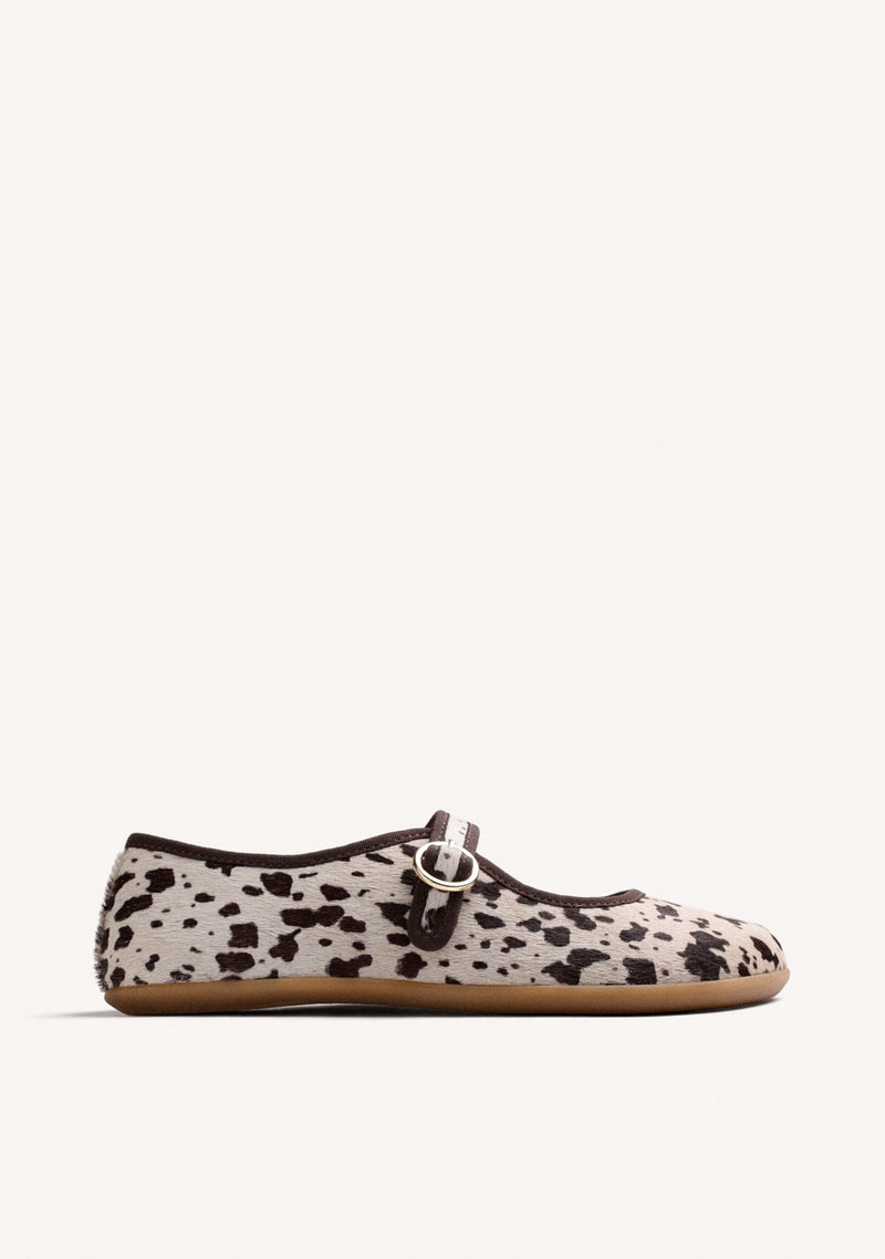 BAREFOOT BALLET FLATS WITH ANIMAL PRINT LEATHER