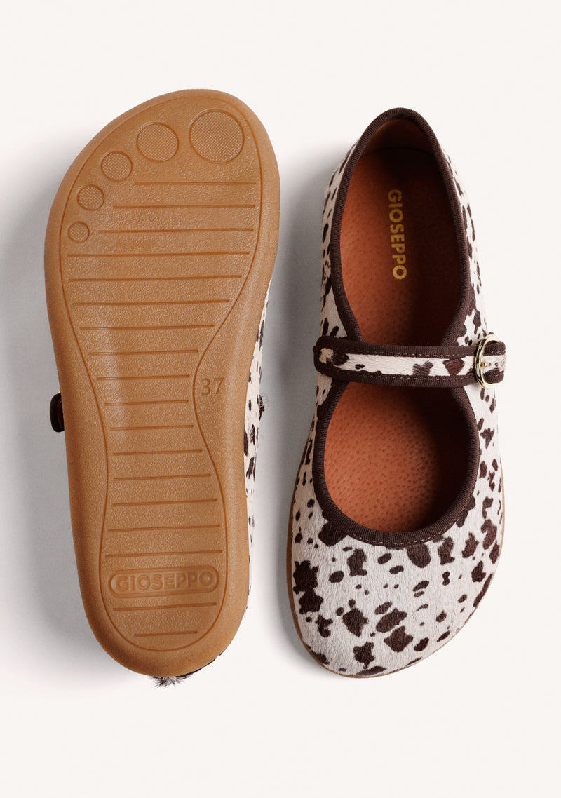 BAREFOOT BALLET FLATS WITH ANIMAL PRINT LEATHER