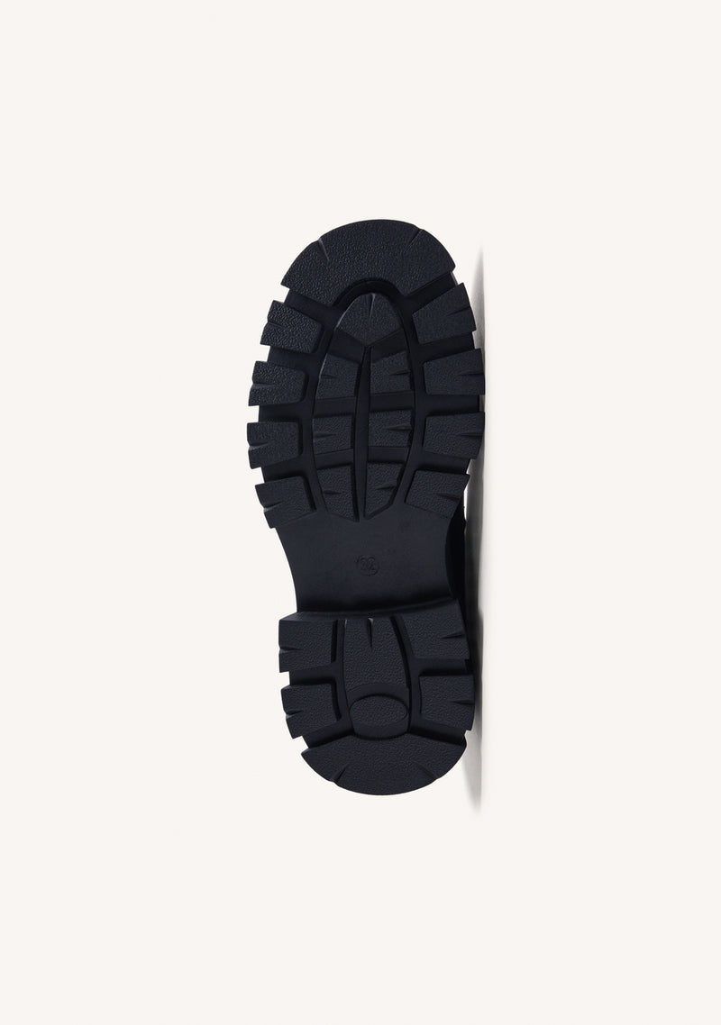 BLACK STUDDED LOAFERS