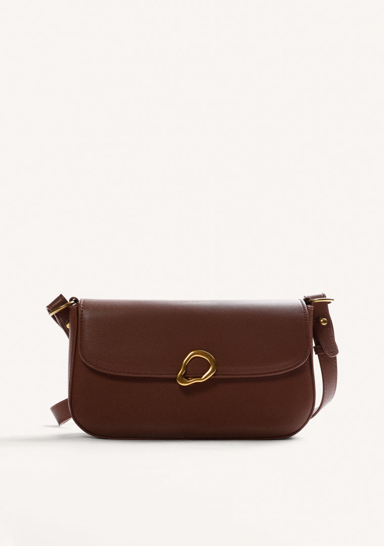 BROWN CROSSBODY BAG WITH BUCKLE