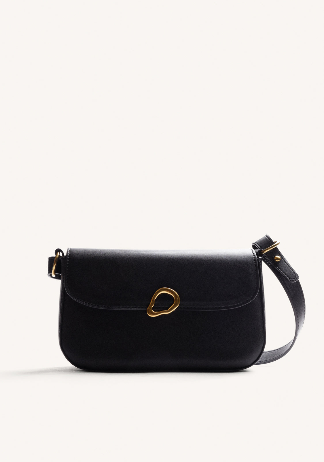 BOLSO BANDOLERA NEGRO HEBILLA