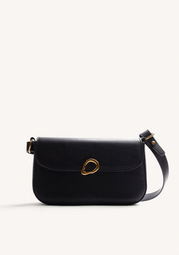 BORSA A TRACOLLA NERA CON FIBBIA