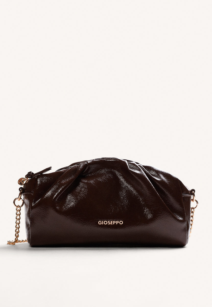 BOLSO BANDOLERA MARRÓN EFECTO ARRUGADO