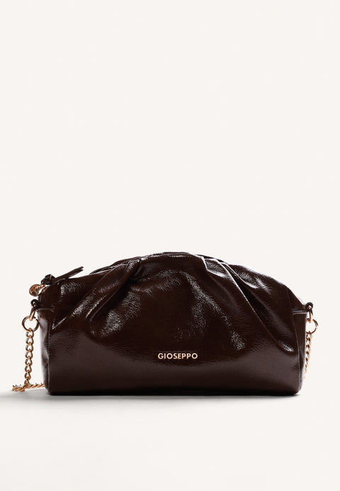 BOLSO BANDOLERA MARRÓN EFECTO ARRUGADO