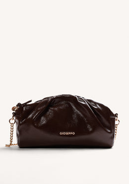 BROWN WRINKLED EFFECT CROSSBODY BAG