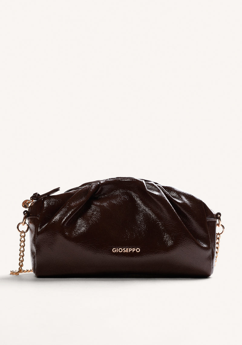 BOLSO BANDOLERA MARRÓN EFECTO ARRUGADO