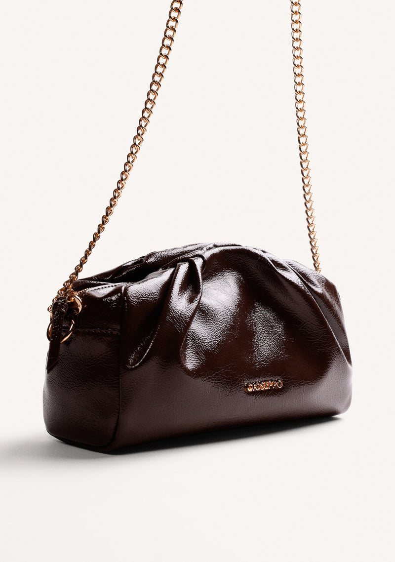 BOLSO BANDOLERA MARRÓN EFECTO ARRUGADO