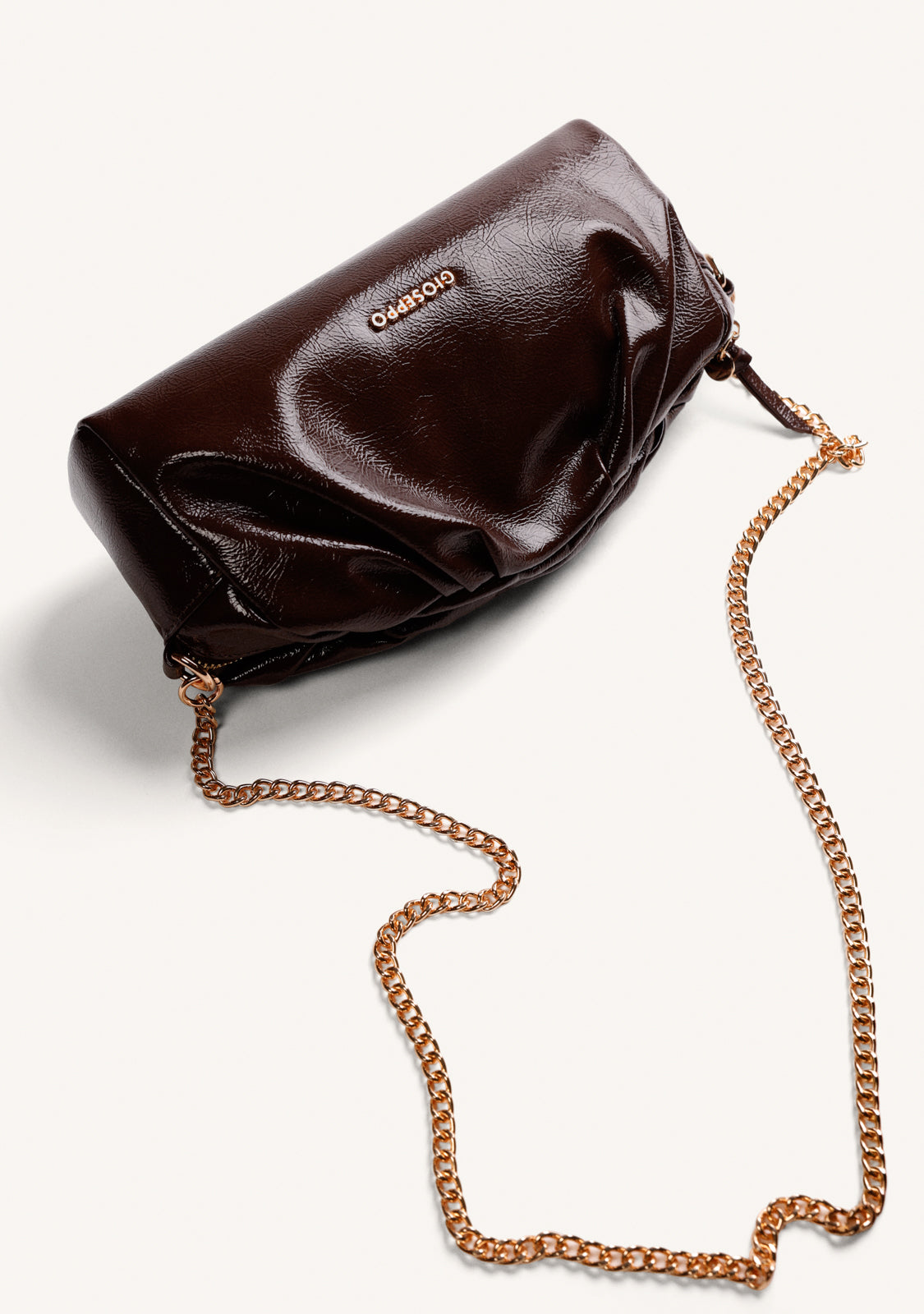BOLSO BANDOLERA MARRÓN EFECTO ARRUGADO