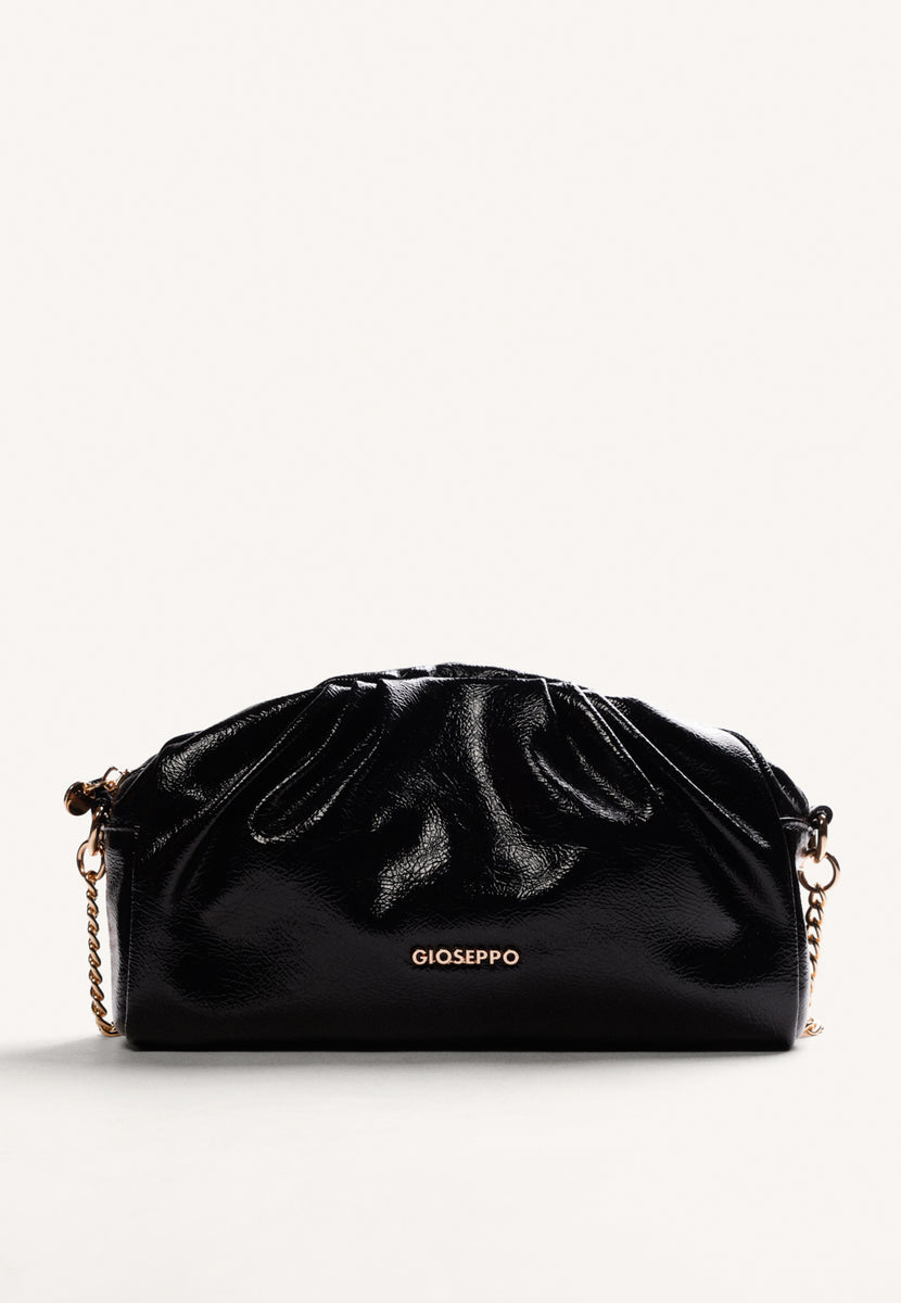 BOLSO BANDOLERA NEGRO EFECTO ARRUGADO