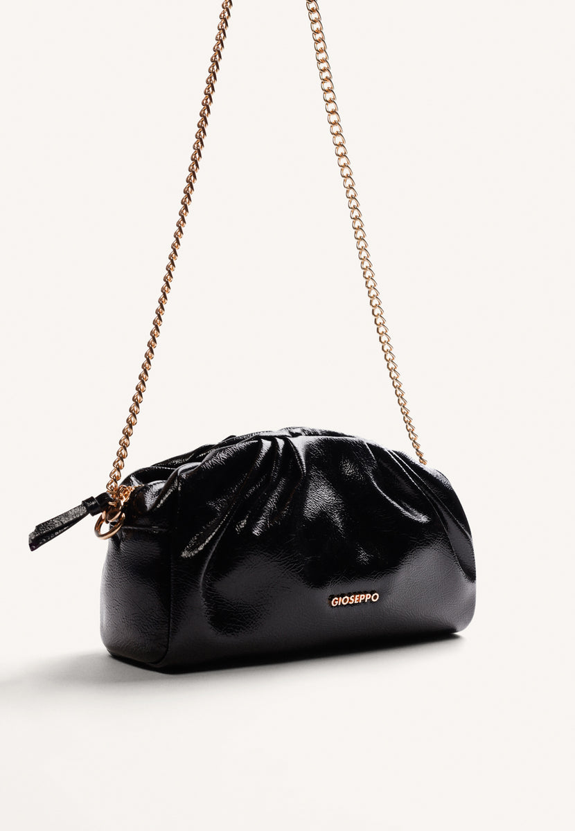 BOLSO BANDOLERA NEGRO EFECTO ARRUGADO