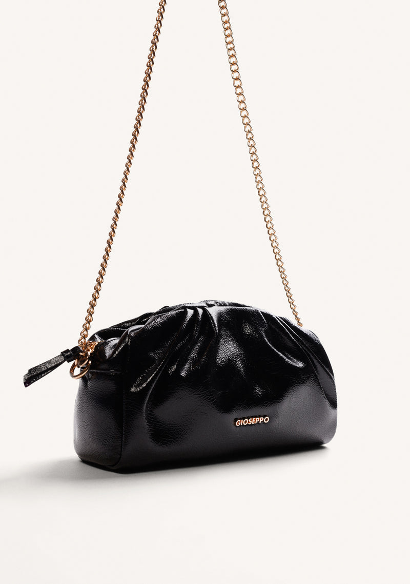 BOLSO BANDOLERA NEGRO EFECTO ARRUGADO