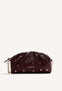 BOLSO BANDOLERA BURDEOS EFECTO ARRUGADO TACHAS