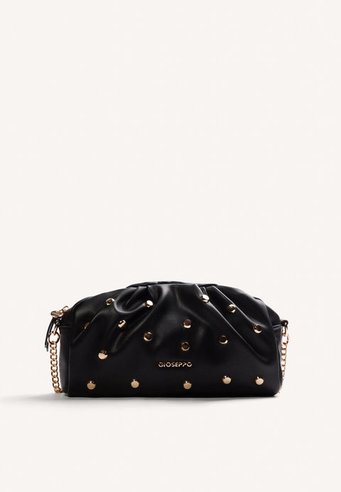 BOLSO BANDOLERA NEGRO EFECTO ARRUGADO TACHAS