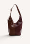 BOLSO MAXI BUCKET MARRÓN Y MORADO