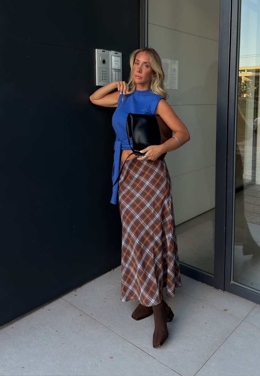 BORSA MAXI BUCKET NERA E MARRONE