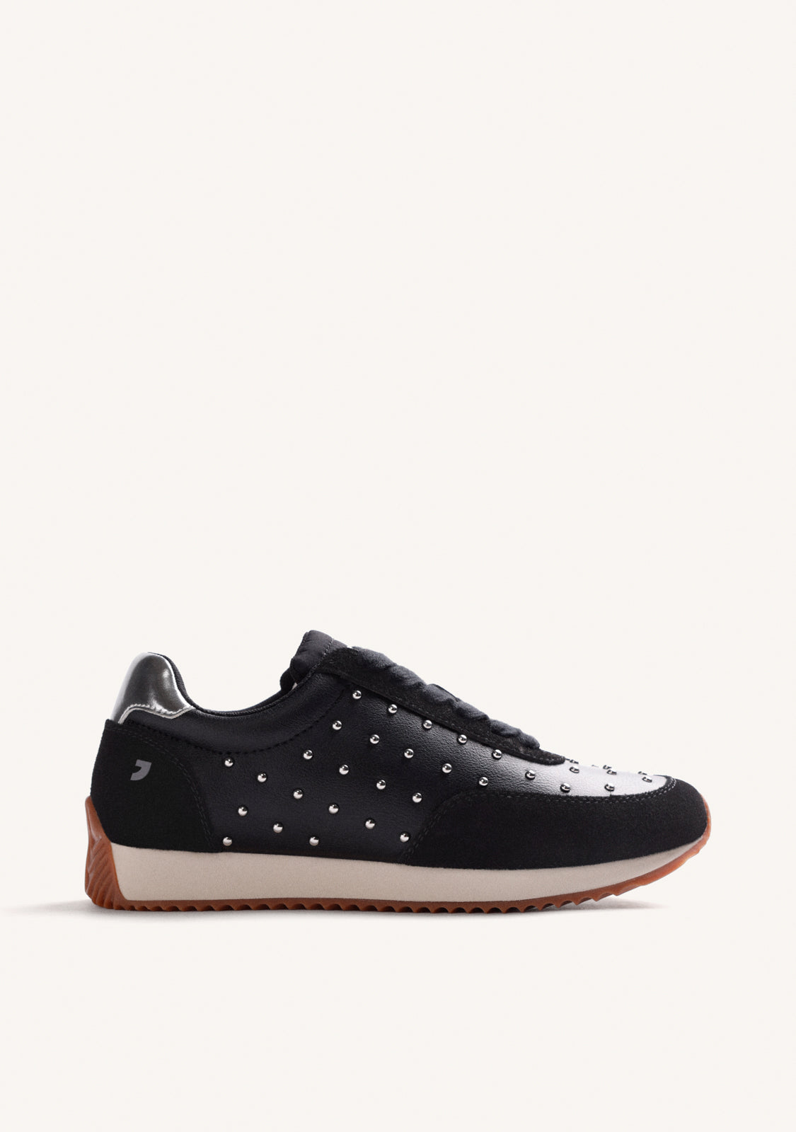 BLACK STUDDED SNEAKERS
