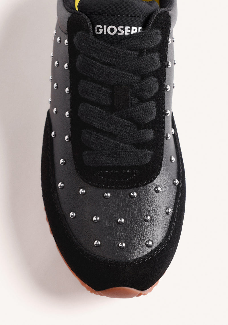 BLACK STUDDED SNEAKERS