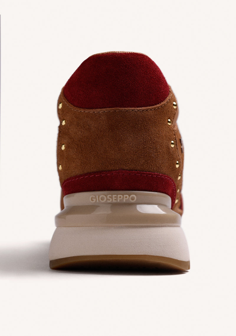 ANIMAL PRINT LEATHER WEDGE SNEAKERS