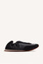 ZAPATILLAS NEGRAS PIEL Y SATÉN