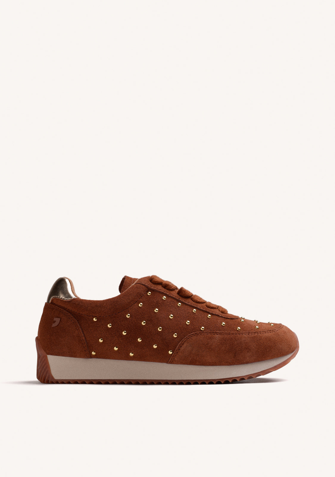 BROWN STUDDED SNEAKERS