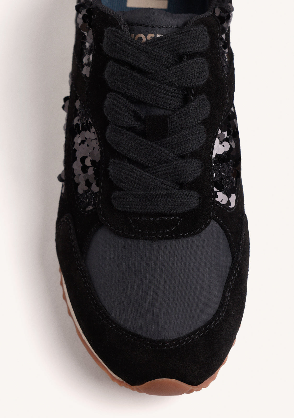 BLACK SHINY LEATHER SNEAKERS